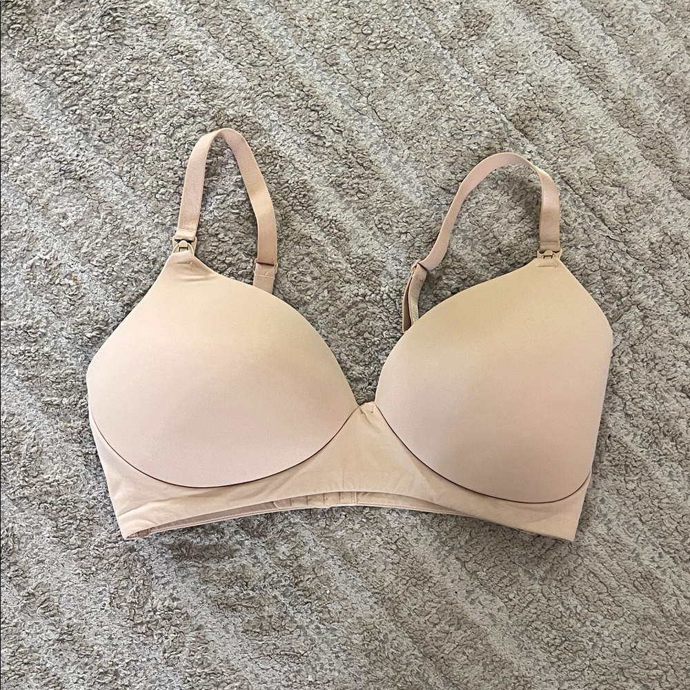 Auden Nude Wireless Absorbent Lightly Lined Nursing Bra 38DD - Picture 3 of 6